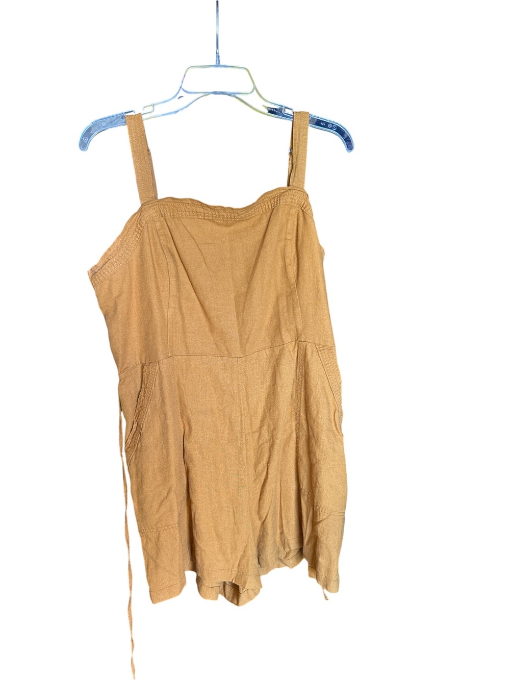 Old Navy mustard Linen-Blend Romper
